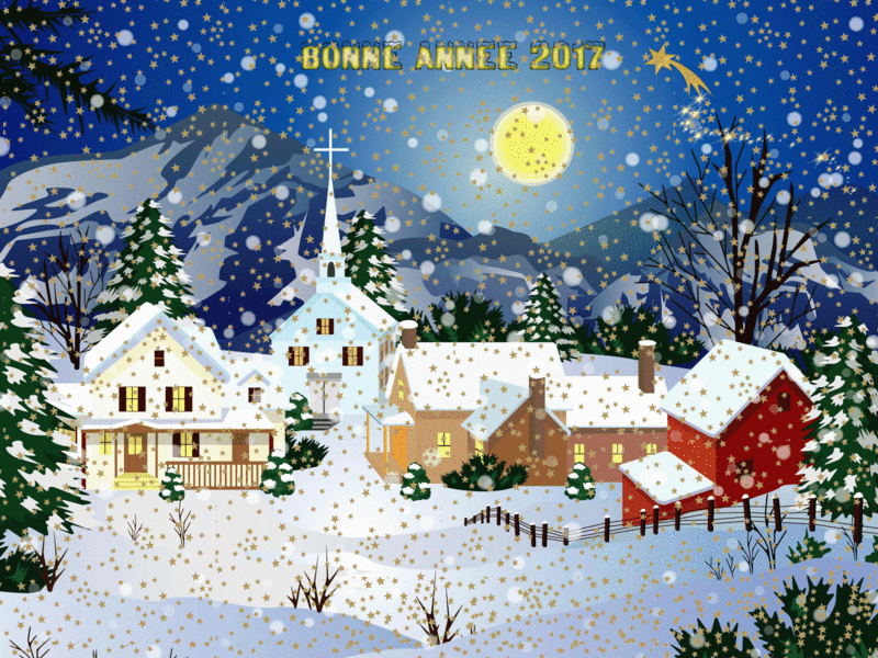 Village gif animé
