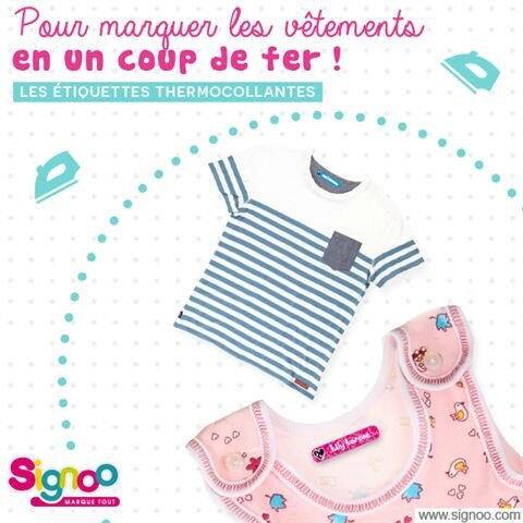 Etiquettes vêtements thermocollantes ©Signoo
