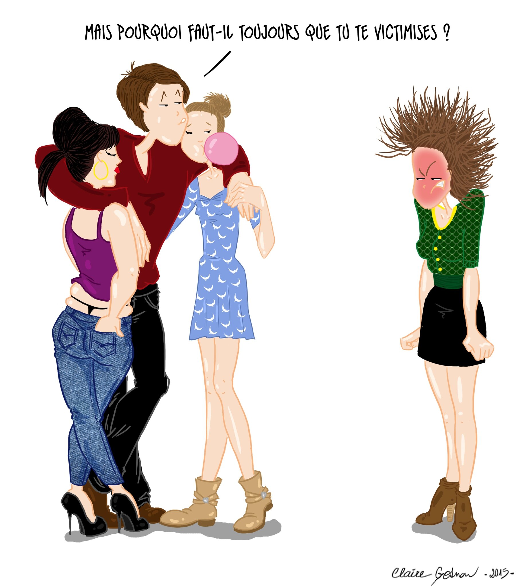 Pourquoi Un Homme Est Un Goujat Avec Une Femme Keep calm - Claire Gosnon illustratrice