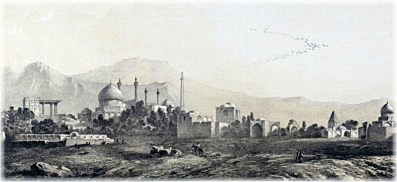 1922-Isfahan-dessin Eugène Flandin