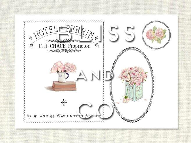Transfert tissu textile Bliss and Co n°14