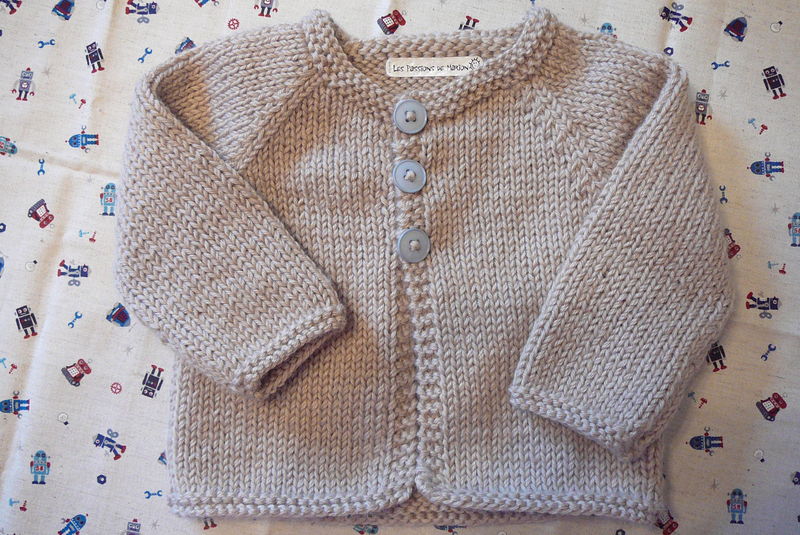 tricoter un gilet bebe 18 mois