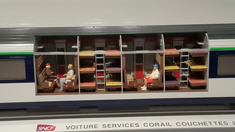 Maquette Voiture couchettes 2e classe Corail