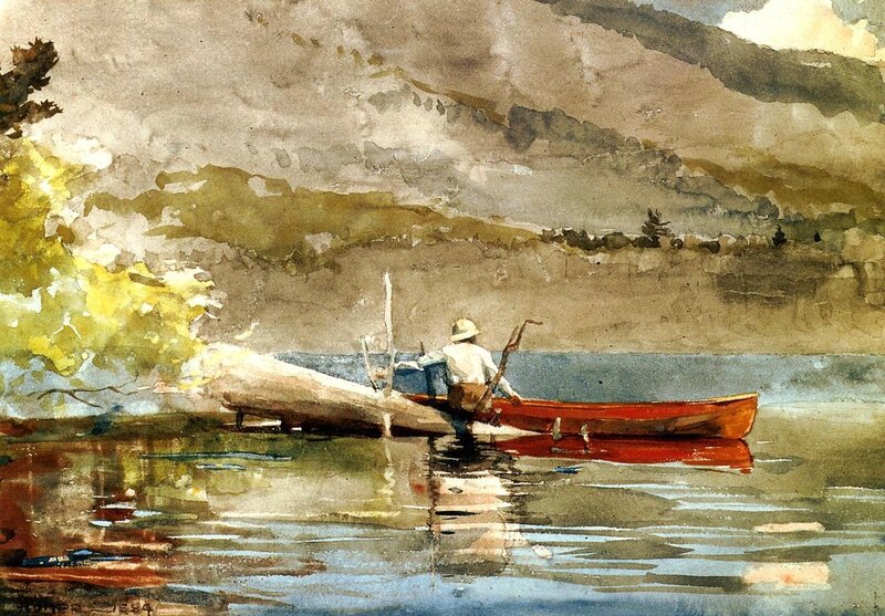 the-red-canoe-1884 WINSLOW HOMER