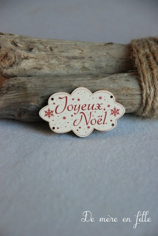 panneau dentelle Joyeux Noël ivoire