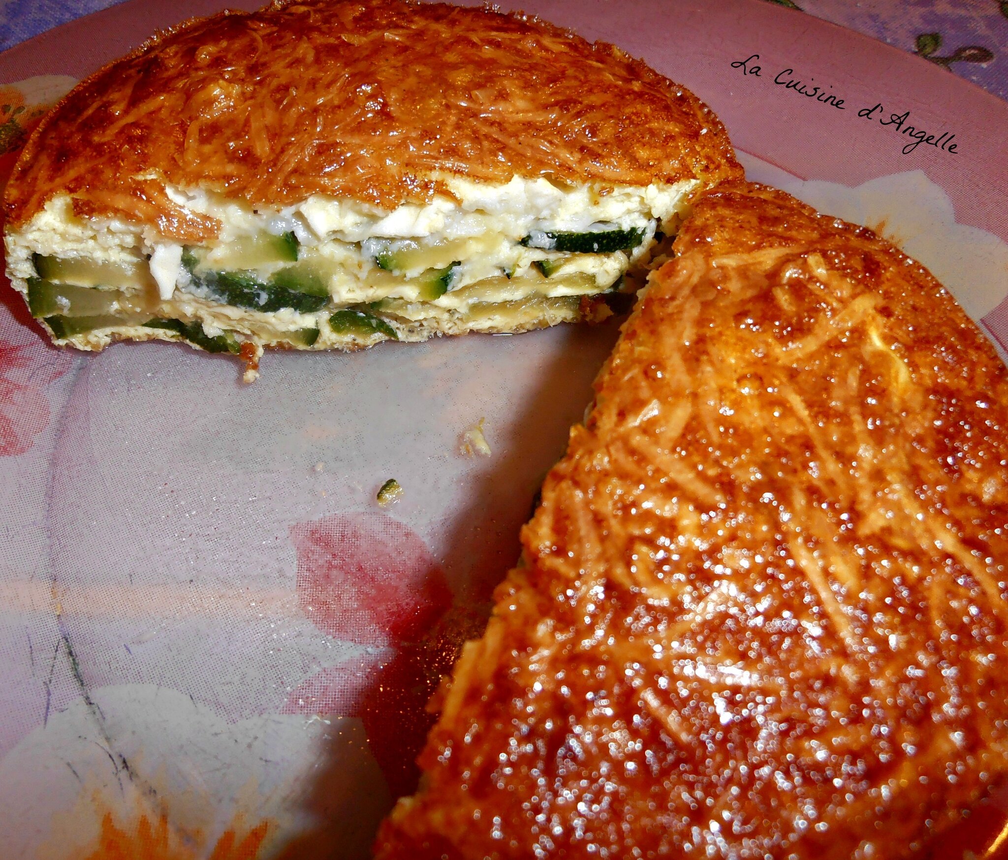 Flan de courgettes au chèvre la cuisine d'Angelle