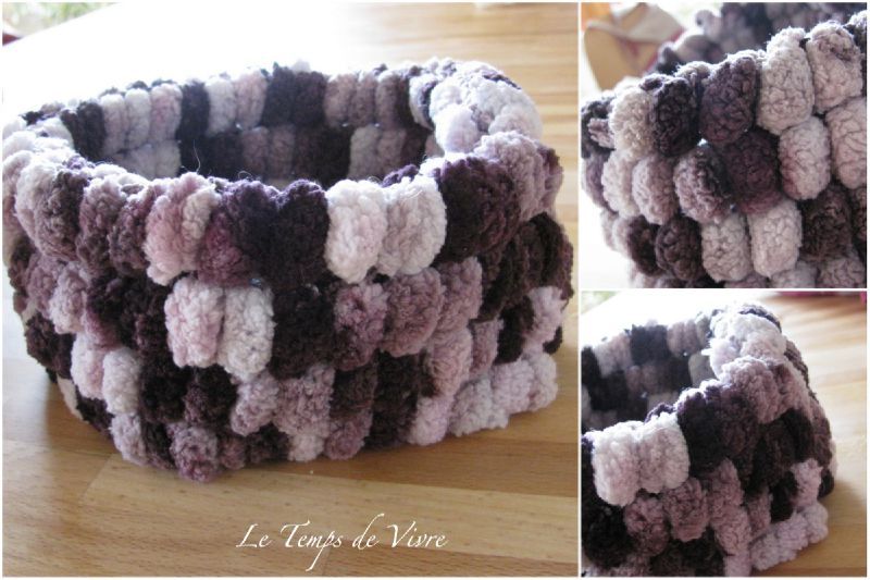 tricoter une laine pompon