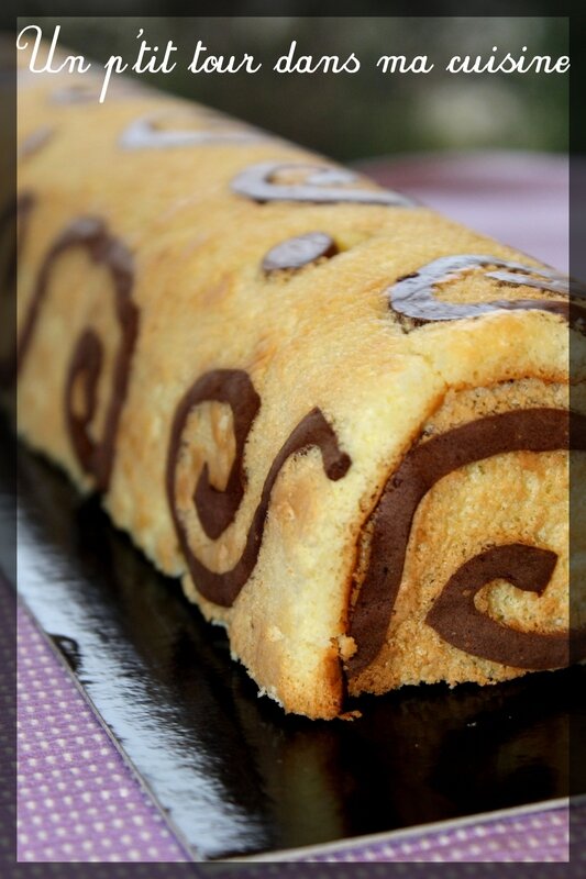 Bûche poire chocolat relief
