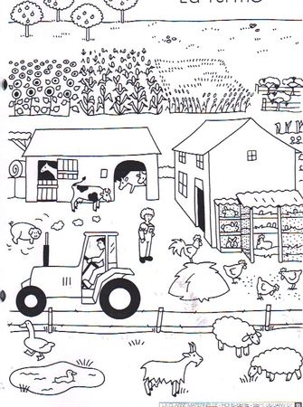 Coloriage La Ferme Maternelle