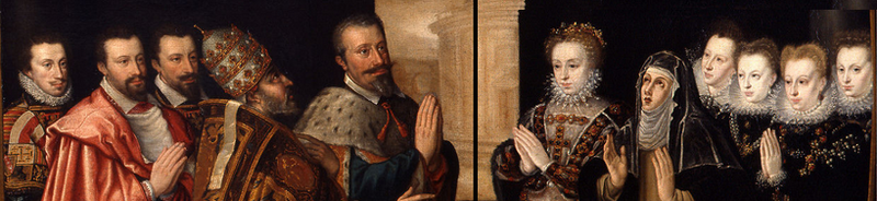 Portraits de la famille ducale avec Pie V et Sainte Catherine, musée lorrain