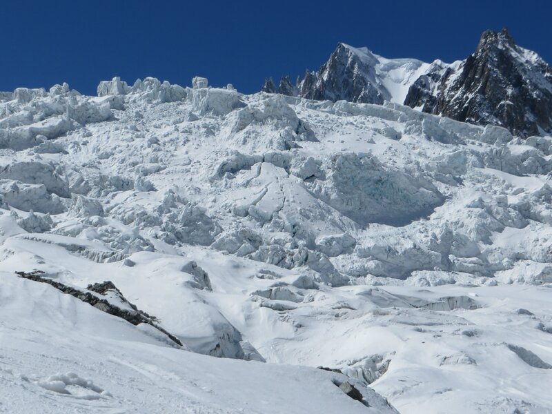 Glacier du Tacul à Vallée Blanche