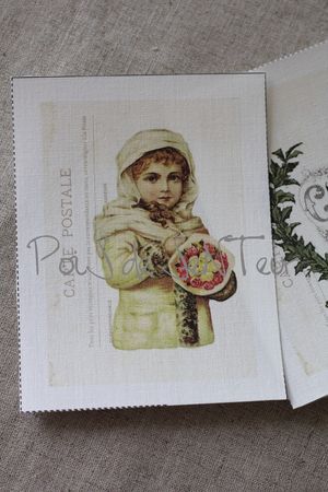 CPNOEL_fillette_au_bouquet