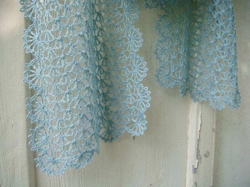 clochette bleu crochet étole 032