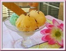sorbet à la pêche jaune sorbet à la pêche jaune