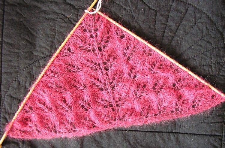 comment tricoter un chale triangulaire