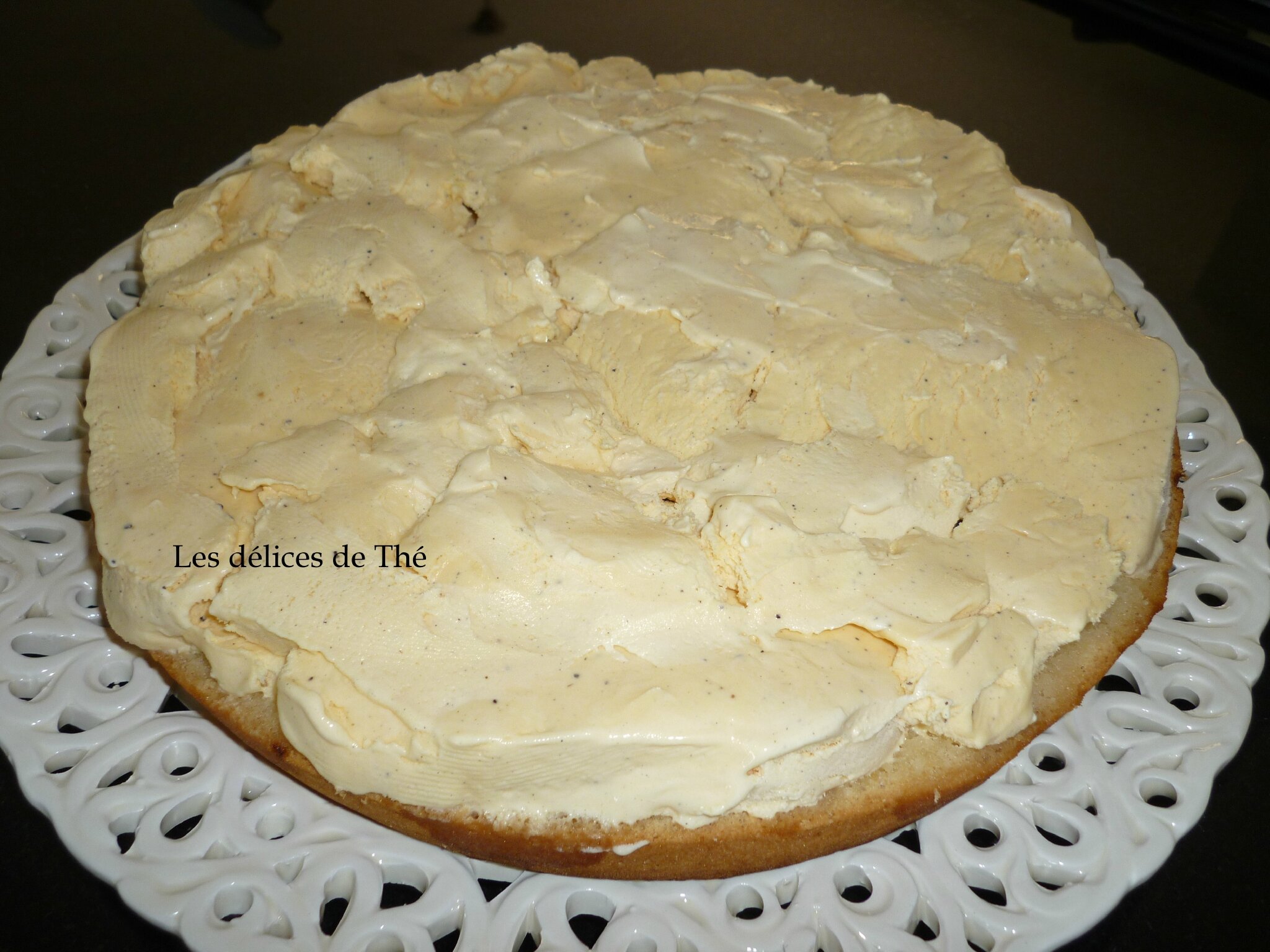 Gâteau glacé meringué à la vanille Les délices de Thé