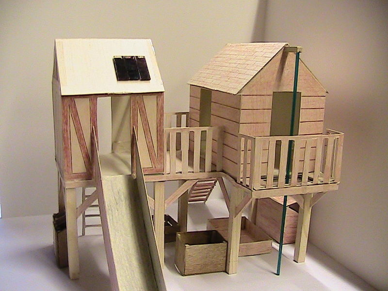 Maquette cabane 3 - Photo de 3. La maquette en carton - La cabane "au