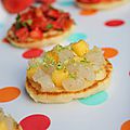 Tartare de bar et mangue - chantilly au citron et tartare de tomates et fraises - chantilly au basilic /battle food #10