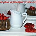 Mini gâteau au philadelphia milka et fraises