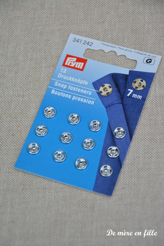 boutons pressions 7 mm