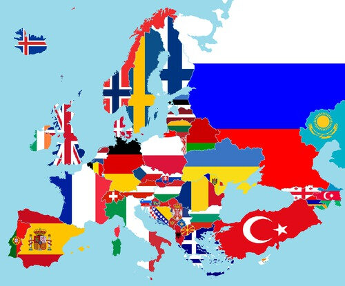 Europe - drapeaux