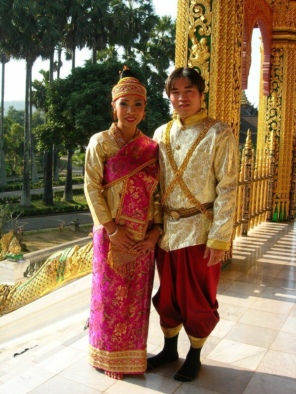 Tenue traditionnelle laotienne mariage hot sale