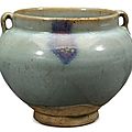 Chinese junyao globular jar, song dynasty