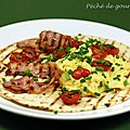 Fajitas aux oeufs brouillés