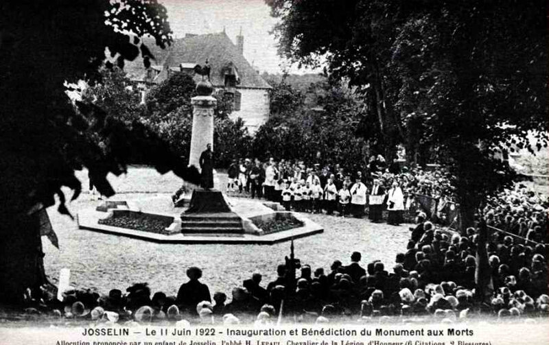 Inauguration monum Josselin 11 06 1922