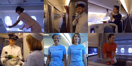 Air France flight with vintage uniforms - OHLALAIR LE DESIGN