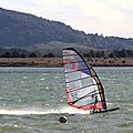 Windsurfeurs et kitesurfeur à madine le 29 septembre 2016 entre 16h36 et 16h42