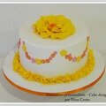 gateau anniversaire nimes Jaune rose 01