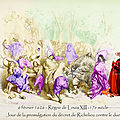 6 février 1626 - règne de louis xiii 17e siècle - jour de la promulgation du décret de richelieu contre le duel 