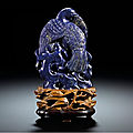 A finely carved imperial lapis lazuli hawk, qing dynasty, qianlong period (1736-1795)
