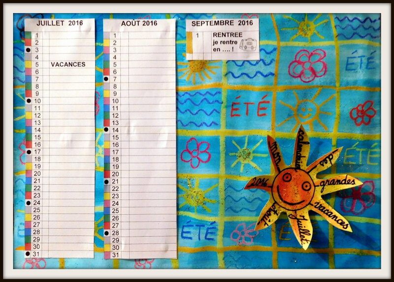 Calendrier Pour Attendre Les Vacances Un calendrier pour les vacances ? - Le tour de ma classe