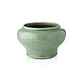 A Longquan celadon glazed stoneware jar, Ming Dynasty