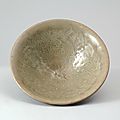 Greenware bowl with floral decoration, China, Henan province or Shaanxi province, 11th - 12th century
