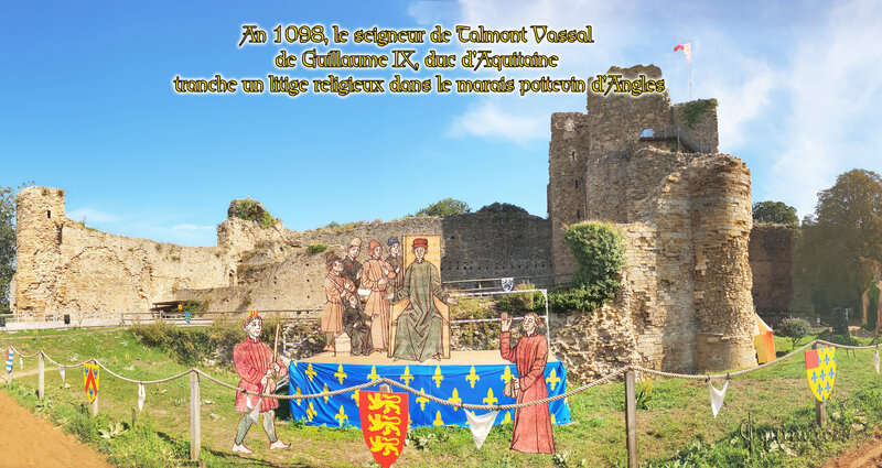 An 1098, le seigneur de Talmont Vassal de Guillaume IX, duc d’Aquitaine tranche un litige religieux dans le marais poitevin d’Angles