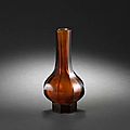 A small brown glass octagonal vase, 18th century © 2002-2010 Bonhams 1793 Ltd