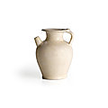 A glazed white stoneware ewer, Tang Dynasty (618-907)