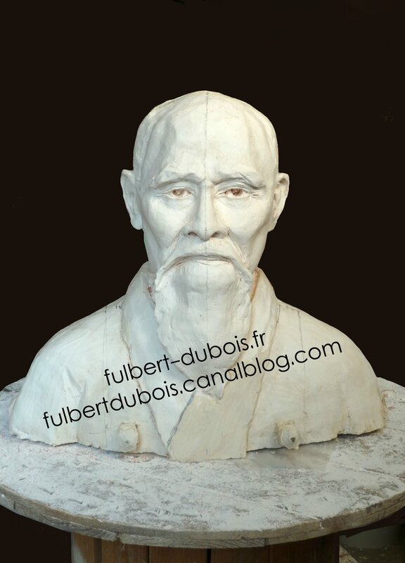 Fulbert DUBOIS sculpteur - Moulage portrait osensei copie