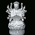 A blanc de chine porcelain divinity, china, dehua, 19th century