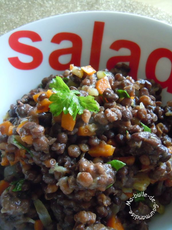 Salade de Lentilles Tièdes au Rice Cooker... Ma bulle de Gourmandise