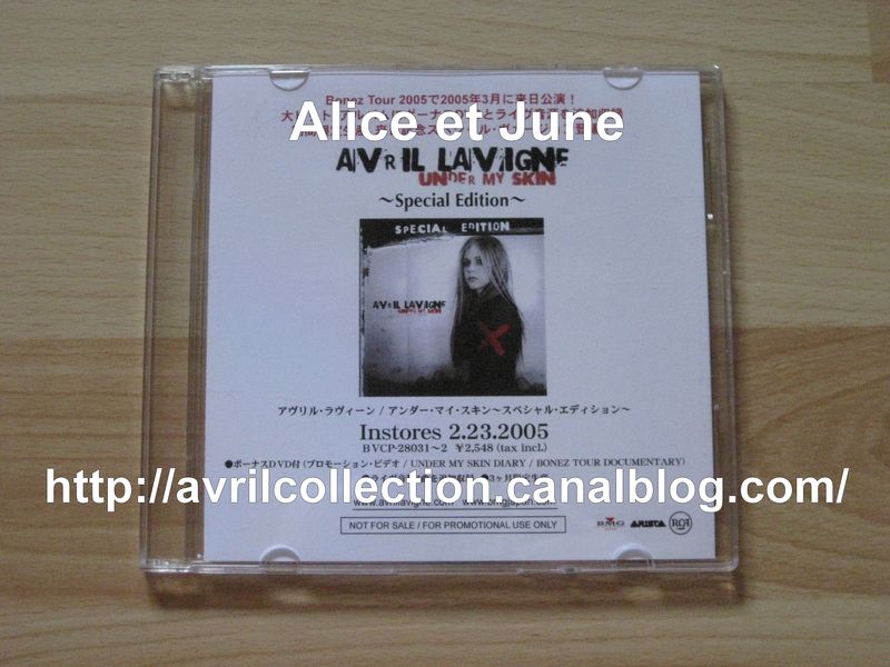 CD Under My Skin Special Edition-version promotionnelle japonai