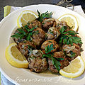Tajine boulettes d'anchois