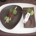 Table blanche/chocolat