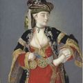 Jean-étienne liotard (geneva 1702-1789) . presumed portrait of laura tarsi in turkish dress 