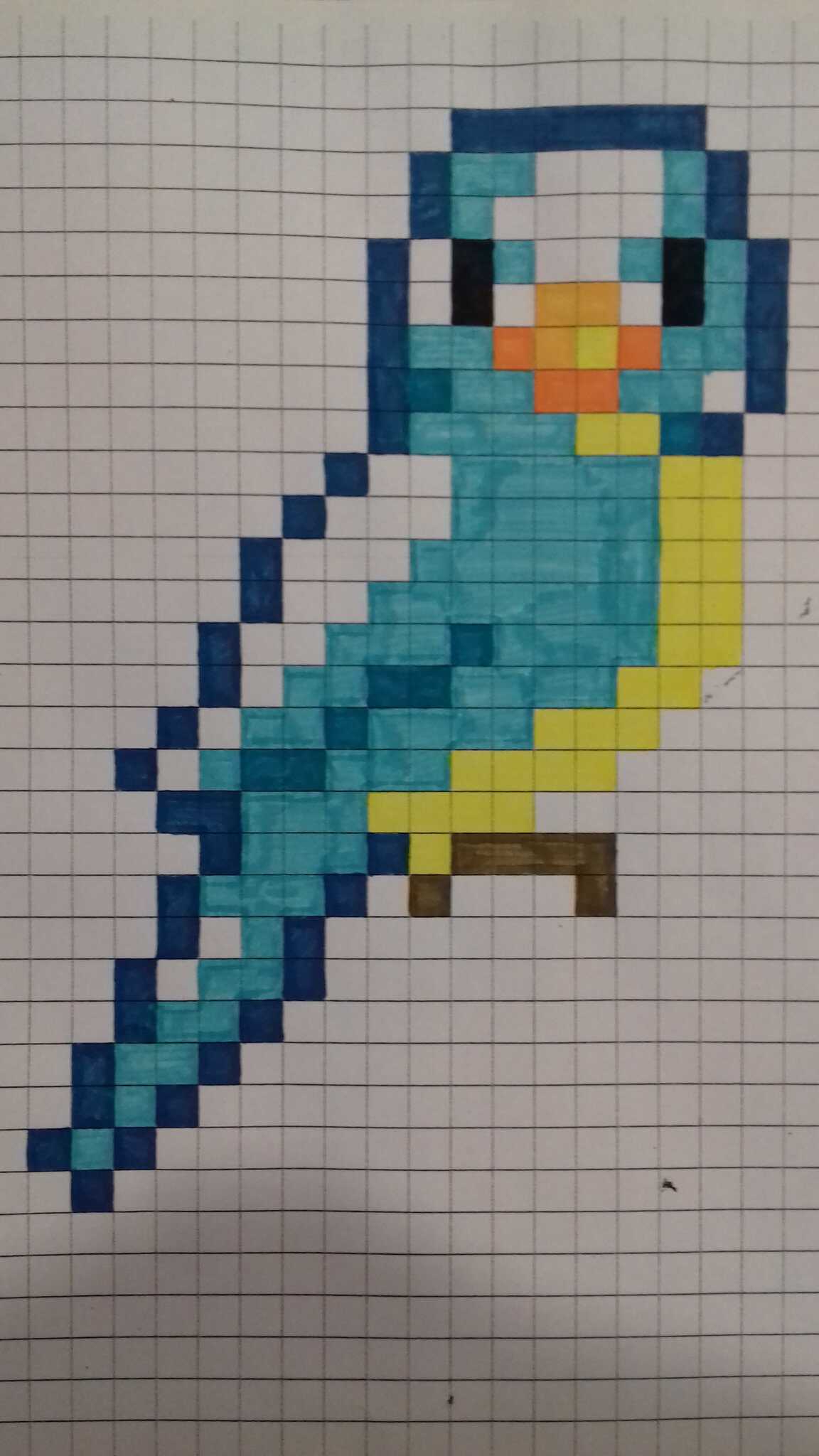 pixel art oiseau