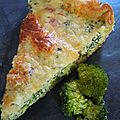 Tarte brocoli-jambon-chèvre