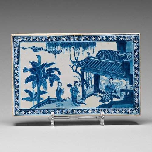 A blue and white Transitional brush pot, 17th Century with Chenghua mark. -  Bukowskis